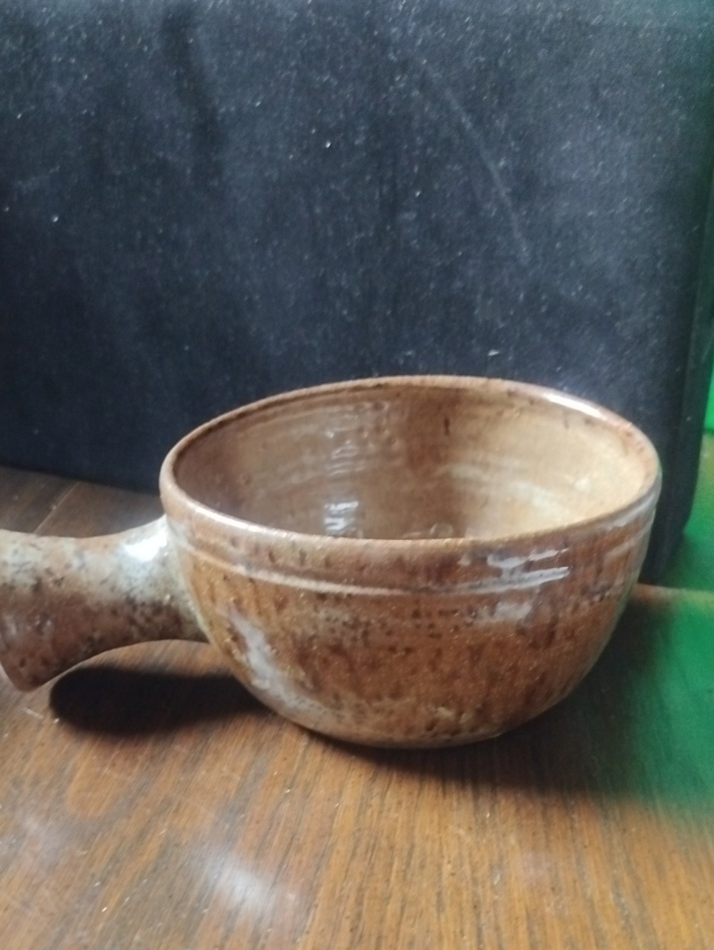 Handmade Brown Glazed Ceramic Bowl, Artisan French Onion Soup Bowl